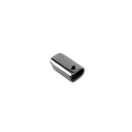 Metal Zipper End, 8 mm, Nickel