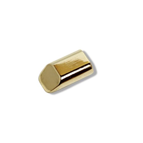 Metal Zipper End, 8 mm, Gold