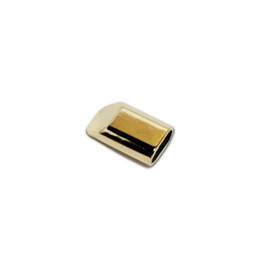 Metal Zipper End, 8 mm, Gold