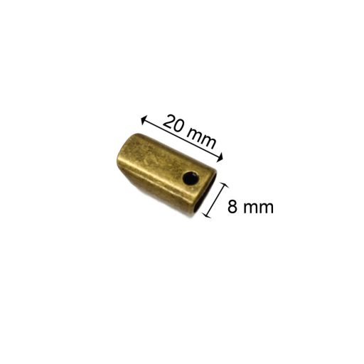 Metal Zipper End, 8 mm, Nickel