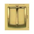 Nickel Belt Buckle, 40 mm