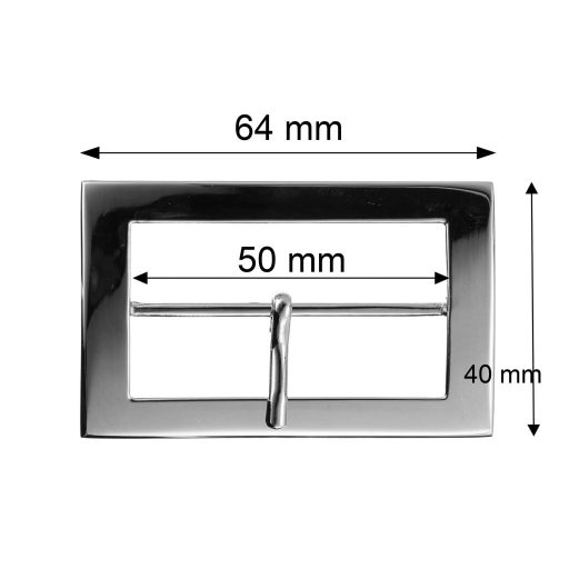 Extra wide Belt Buckle, 5 cm, 2 inch