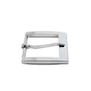 Angular Belt Buckle, Nickel, 40 mm