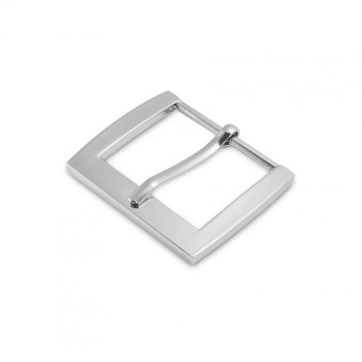 Angular Belt Buckle, Nickel, 40 mm
