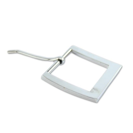 Angular Belt Buckle, Nickel, 40 mm