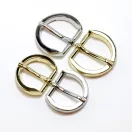 Round Buckle, Nickel, 25 mm