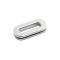 Nickel-colored oval eyelet with screws