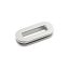 Nickel-colored oval eyelet with screws