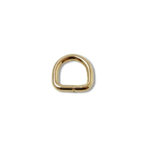 Iron D-ring, 15 mm, Gold