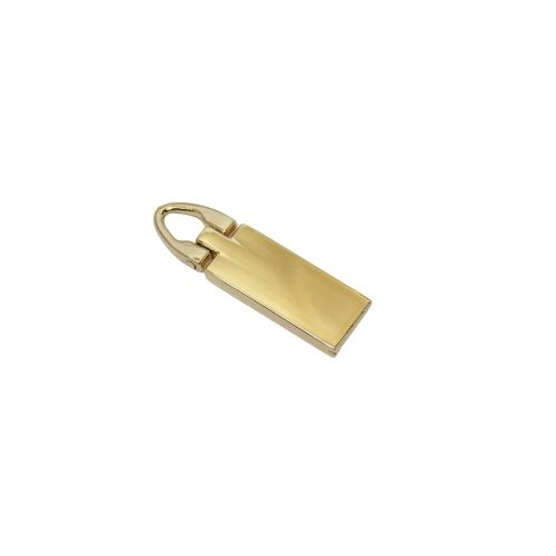 Flat Zipper Pull, Gold, 35 mm Long