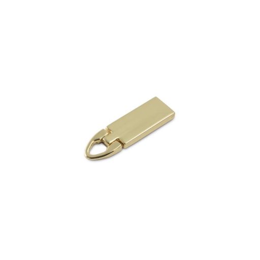 Flat Zipper Pull, Gold, 35 mm Long
