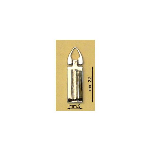 Flat Zipper Pull, Gold, 35 mm Long