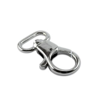 Round carabiner Nickel, 25 mm