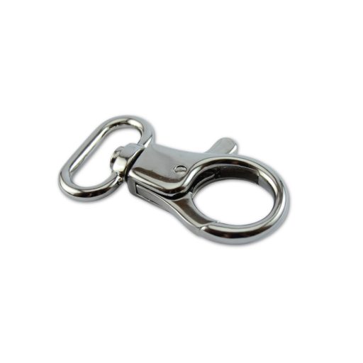 Round carabiner Nickel, 25 mm