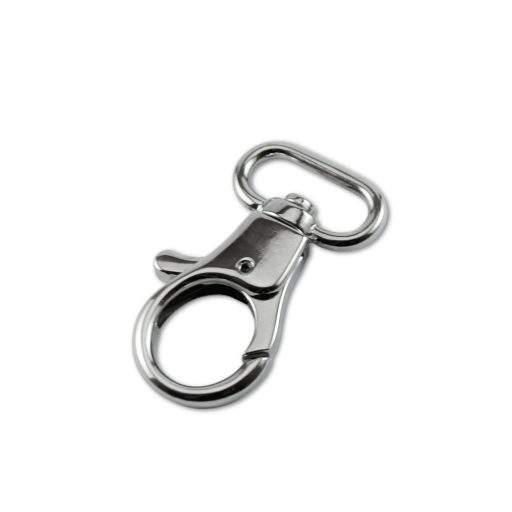 Round carabiner Nickel, 25 mm