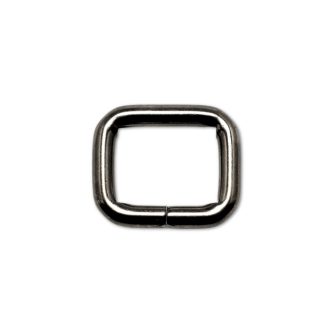   Iron Rectangle Shaped Handbag Strap Holder, Gun Metal, 25 mm x 20 mm