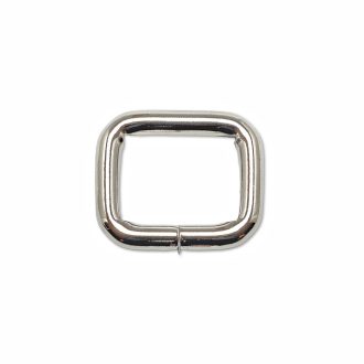   Iron Rectangle Shaped Handbag Strap Holder, Nickel, 25 mm x 20 mm