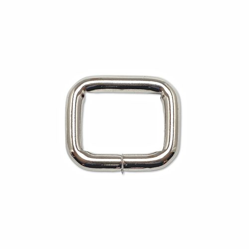 Iron Rectangle Shaped Handbag Strap Holder, Nickel, 25 mm x 20 mm