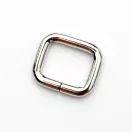 Iron Rectangle Shaped Handbag Strap Holder, Nickel, 25 mm x 20 mm