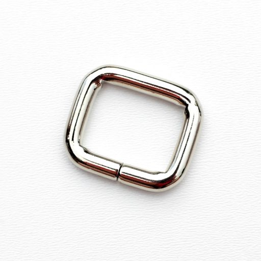 Iron Rectangle Shaped Handbag Strap Holder, Nickel, 25 mm x 20 mm