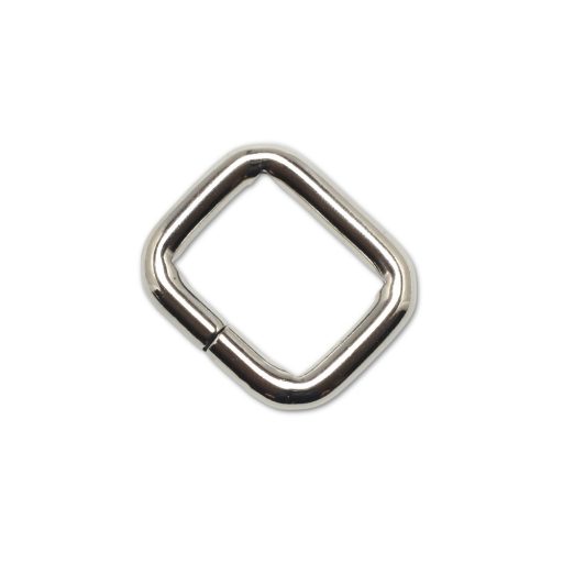 Iron Rectangle Shaped Handbag Strap Holder, Nickel, 25 mm x 20 mm