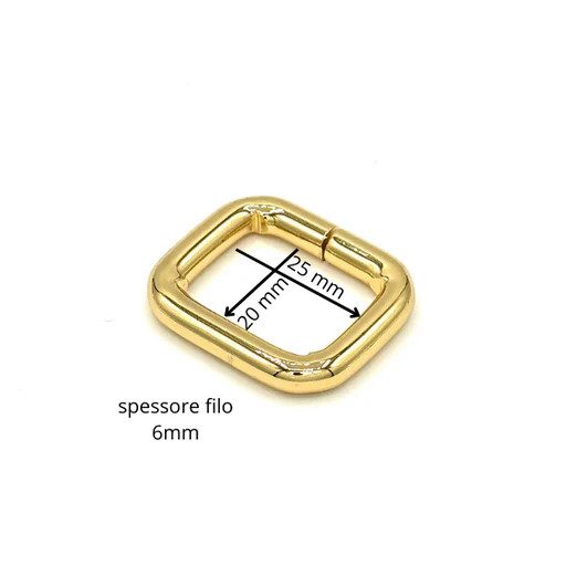 Iron Rectangle Shaped Handbag Strap Holder, Nickel, 25 mm x 20 mm