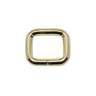   Iron Rectangle Shaped Handbag Strap Holder, Gold, 25 mm x 20 mm