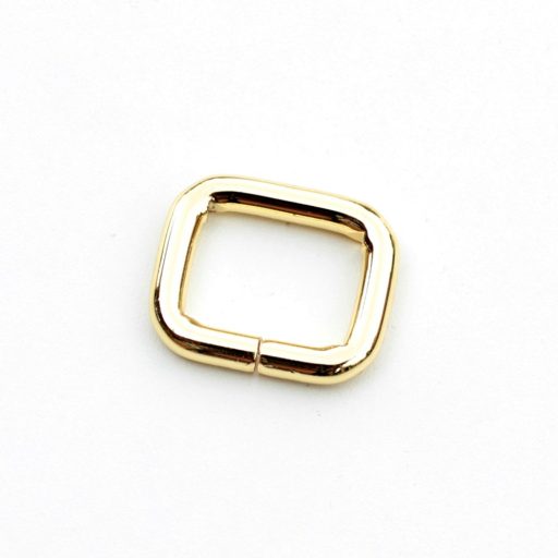 Iron Rectangle Shaped Handbag Strap Holder, Gold, 25 mm x 20 mm
