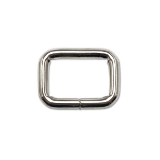   Iron Rectangle Shaped Handbag Strap Holder, Nickel, 30 mm x 20 mm