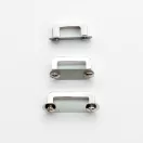 Handbag Strap Holder Bridge, Nickel, 20 mm