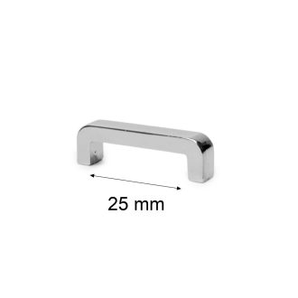 Handbag Strap Holder Bridge, Nickel, 25 mm