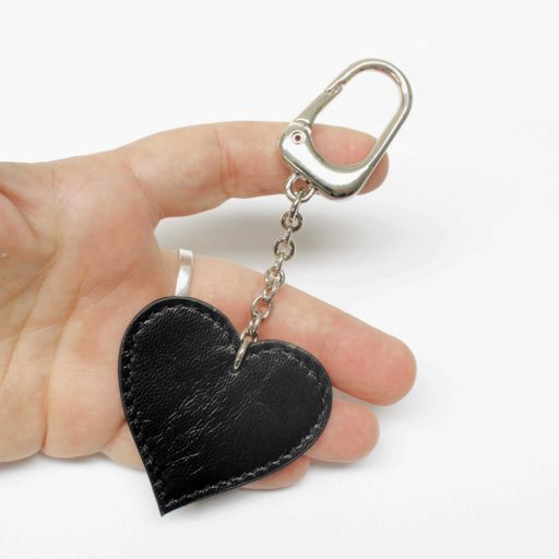 Kulcstartó karabiner lánccal, nikkel