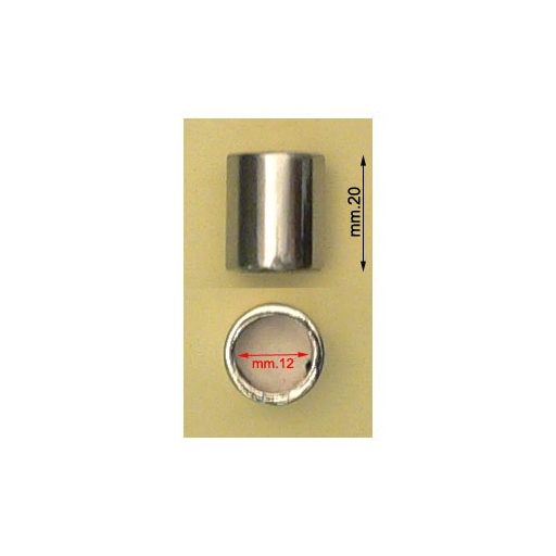 Cylinder Shaped Metal Cord End, 12 mm x 20 mm