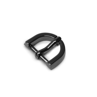 Semicircular Buckle, Black, 15 mm