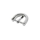 Semicircular Buckle, Nickel, 20 mm