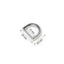 Flat D-ring, 15 mm, Nickel