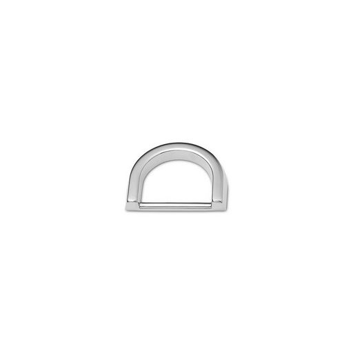 Flat D-ring, 15 mm, Nickel