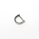 Flat D-ring, 15 mm, Nickel