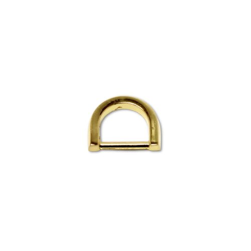 Flat D-ring, 15 mm, Gold