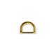 Flat D-ring, 15 mm, Gold