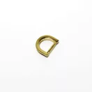 Flat D-ring, 15 mm, Gold