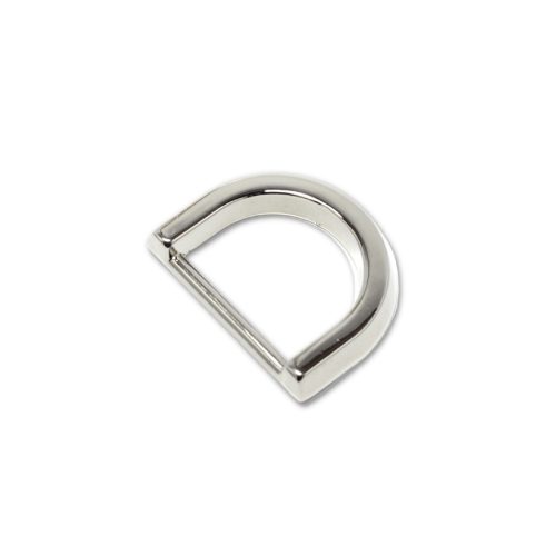 Flat D-ring, Nickel, 25 mm