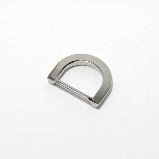 Flat D-ring, Nickel, 25 mm