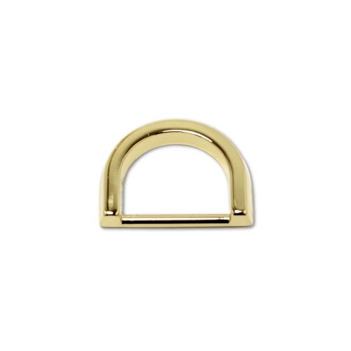 Flat D-ring, Gold, 25 mm