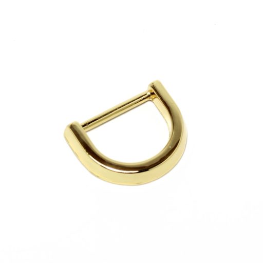 Flat D-ring, Gold, 25 mm