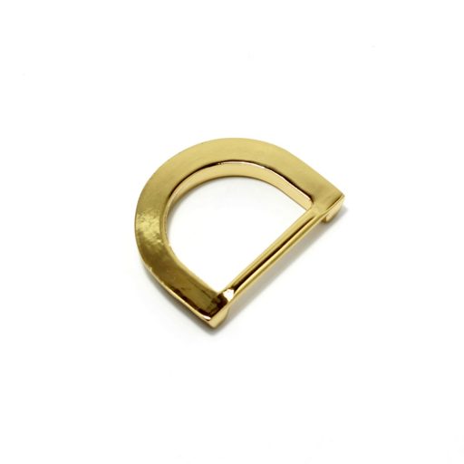 Flat D-ring, Gold, 25 mm