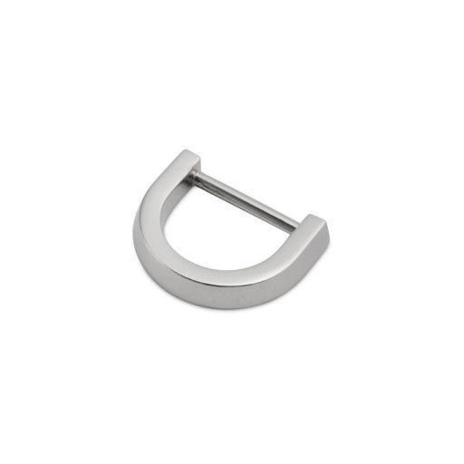 Flat D-ring, Nickel, 20 mm