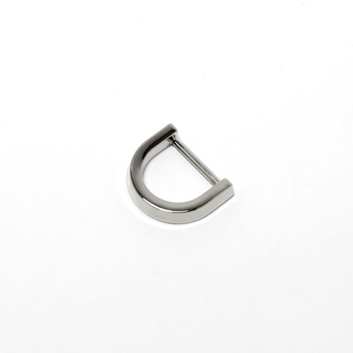 Flat D-ring, Nickel, 20 mm
