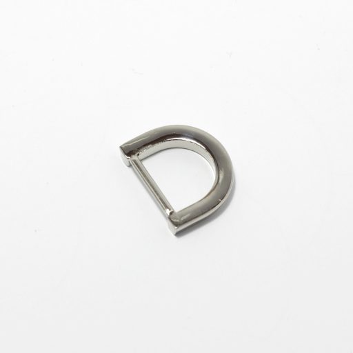 Flat D-ring, Nickel, 20 mm