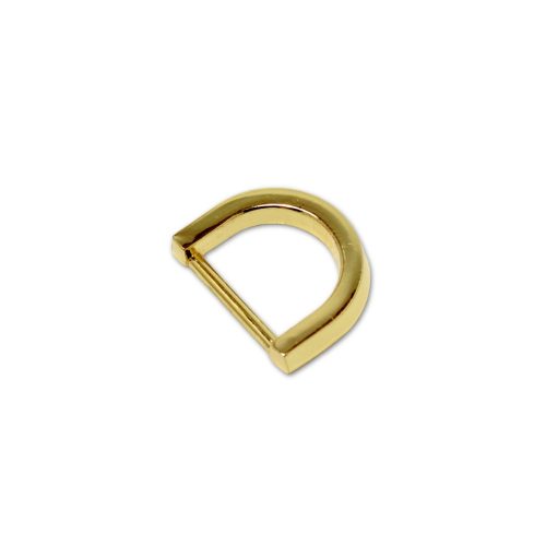Flat D-ring, Gold, 20 mm